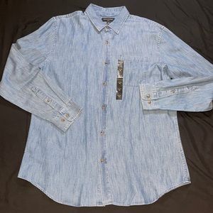 Banana Republic Pocketed Slim Fit “Suprasoft” Denim Button Down Size XL NWT